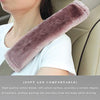 Soft Faux Sheepskin Seat Belt Shoulder Pad for a More Comfortable Driving, Compatible with Adults Youth Kids - Car, Truck, SUV, Airplane,Carmera Backpack Straps 2 Packs Camel