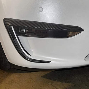 Tesla Model Y Front Fog Light Covers (Gloss Carbon Fiber)