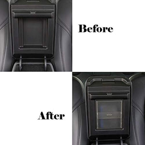 Tesla Model 3 Y 2016-2021, Center Console Hidden Organizer Tray Armrest Box Cover Storage Box, White