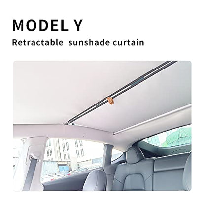 Tesla Model Y Retractable Sunshade Glass Roof Sunshade with Roll