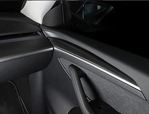 2021-2022 Tesla Model 3 Real Matte Carbon fiber Door Panel Cover