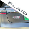 Chrome Plaid Letter Logo Badge Emblem Fit for Tesla Model 3 /Y/X/S