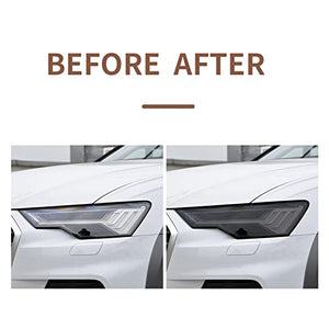 Fit for Audi A3 8V A4 B8 B9 A5 A6 C8 A7 A8 D4 TT E-tron R8 Q8 Accessories Car Headlight Tint Smoked Black Protective Film Sticker