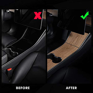 Tesla Model 3 & Model Y Center Console Wrap (Wood Grain)