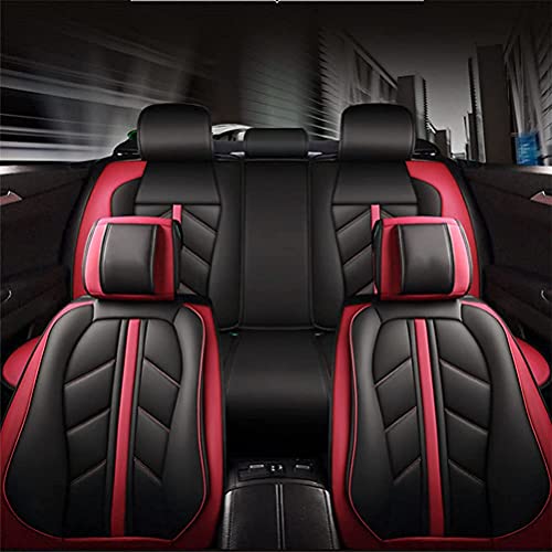 Front & Rear Seat Covers for Chevy Chevrolet Bolt EV EUV Car Seat Cover Luxury PU Leather Sporty Breathable Comfortable Black