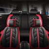 Front & Rear Seat Covers for Chevy Chevrolet Bolt EV EUV Car Seat Cover Luxury PU Leather Sporty Breathable Comfortable Red×Black