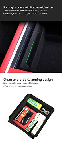 Alcantara Suede Center Console Organizer for 2021-2022 Tesla Model 3 & Y