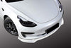 Painted Glossy White ABS Front Bumper Lip for 2017-2020 Tesla Model 3 (SPORT-Style)