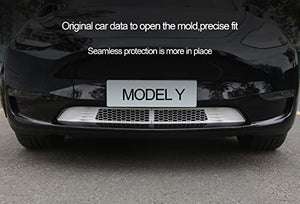 Front Grille Mesh for 2020-2022 Tesla Model Y Bumper Grille Grid Inserts(ABS Gloss White)