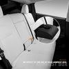 Fit Tesla Model Y Seat Covers All Season PU Leather Car Seat Cushion Protector Tesla Model Y Accessories (White, Full Wrapped 12 Pcs (Model Y))