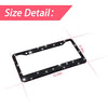 Bling Car License Plate Frame, Handcrafted Crystal Stainless Steel License Plate Frame, Sparkly, Durable, Universal Fit, Car Accessories for Girls, Women (Black)