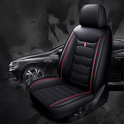 Front & Rear Seat Covers for Chevy Chevrolet Bolt EV EUV Car Seat Cover Luxury PU Leather Comfortable Wear Resistant Black×Red