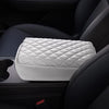Padded and Quilted Armrest Cushion Cover for Tesla Model 3 & Y (White)