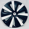 19" Tempest Wheels Vinyl Wrap for 2021-2022 Tesla Model S (Plaid & Long Range) Carbon Fiber Black