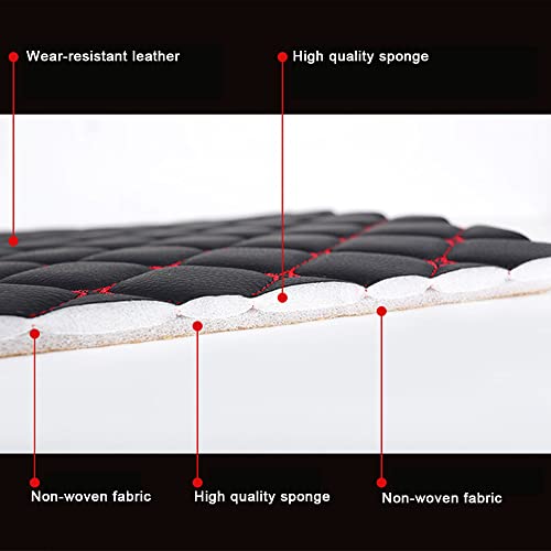 1 Piece Back Row Car Interior Seat Cushion Cover for Jaguar E-PACE F-PACE I-PACE XE XF XFR XJ6 X-Type S-Type PU Leather Diamond Mats (Coffee)