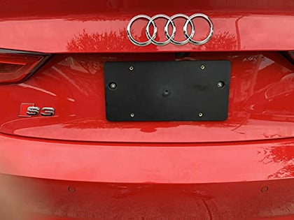 Rear Tailgate Trunk Lid License Plate Tag Holder Relocator Adapter Kit Bracket for Audi A3 A3 e-Tron A3 & e-Tron Quattro A3 Sportback e-Tron RS3 S3 2014 2015 2016 2017 2018 2019 2020 2021