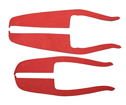 Red Alcantara Suede Inner Door Handles for Tesla Model 3 2017-2021 (4 Piece Set)