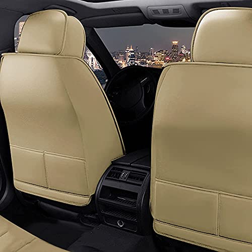 Front & Rear Seat Covers for Chevy Chevrolet Bolt EV EUV Car Seat Cover Luxury PU Leather Comfortable Wear Resistant Beige