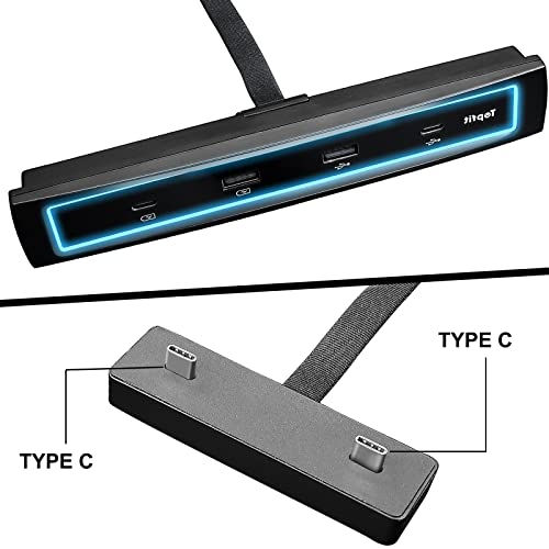 Tesla 2021-2022 Model Y & Model 3 Docking Station USB C Multiport HUB Adapter Cable Charger Powered Splitter