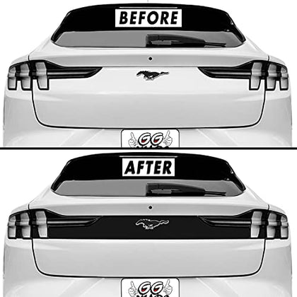 Blackout Accent Overlay for 2021-2022 Ford Mustang Mach-E Taillight & Trunk Tailgate (1. Taillight + Trunk Kit, Matte Black)