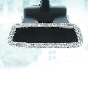 Bling Crystal White Rear View Mirror Cover for Tesla Model S, 3, X, & Y