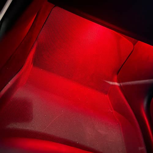 Ultra-Bright LED Replacement Lights, Trunk, Funk, Door Puddle, and Footwell Lights for Tesla Model S, 3, X, & Y (4 PACK RED)