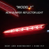 Rear Fog Light for 2017-2022+ Tesla Model Y 2PCS LEDs Reflector Lamps Fishbone Style.