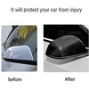 Real Carbon Fiber Side Mirror Cover for Tesla Model Y Accessories Car Exterior Decoration Rear View Mirror Guard Cover Trims , Easy installation 2 pcs (Bright carbon fiber)