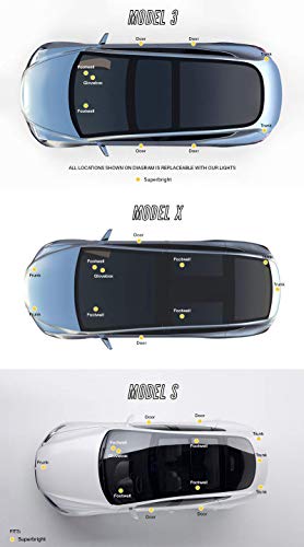 Tesla Model S, 3, X, & Y LED Replacement Lights (4 Pcs/Blue)