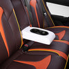 Model 3 Car Seat Cover PU Leather Cover All Season Protection for Tesla Model 3 2017-2020 （Orange + brown)