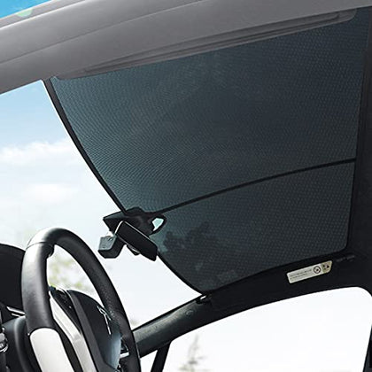 Foldable Winshield Sunshade Above The 1st Row for Tesla Model X