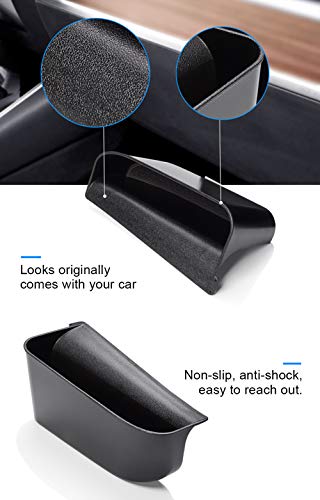 Center Console Organizer for Tesla Model 3/Y Accessories,Seat Side Gap Organizer Tray Storage Pocket for Tesla Model Y/3 Front Driver Seat,Holds License Phone Wallet Cards Keys ID (Black)