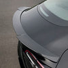 Rear Wing Sport Spoiler, Front Bumper Lip, Side Skirts, & Fog Light Trim Cover for Tesla Model 3 (Glossy Carbon Fiber Pattern)