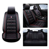 Front & Rear Seat Covers for Chevy Chevrolet Bolt EV EUV Car Seat Cover Luxury PU Leather Breathable Comfortable Black×Red