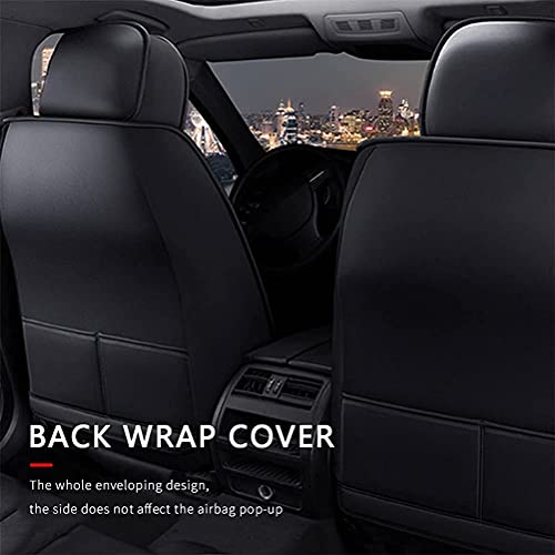 Front & Rear Seat Covers for Chevy Chevrolet Bolt EV EUV Car Seat Cover Luxury PU Leather Comfortable Wear Resistant Black×Red