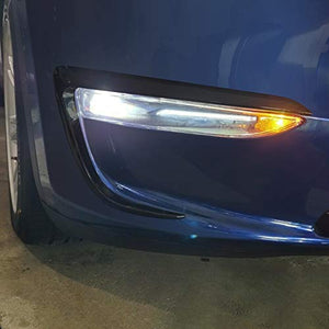 Tesla Model Y Front Fog Light Covers (Gloss Black)