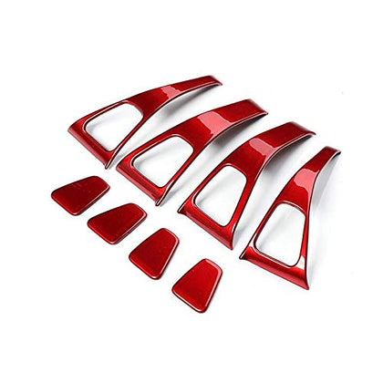 Car Door Lock Switch Decorative Patch for Tesla Model 3 2017-2022 Car Interior Modification Accessories（M3-DE21LRED）