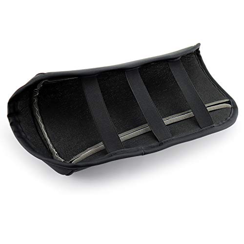 Washable & Reusable Black Artificial Leather Center Console Armrest Cover for Tesla Model 3 & Y