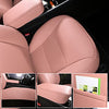 Seat Cover Custom Fit for Tesla Model 3 Synthetic Leather Car Seat Cushion Protector for Model 3 2017 2018 2019 2020 All Season (Pink)