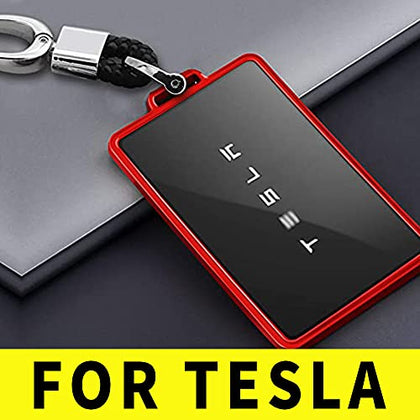 Tesla Model S, 3, X, Y, Soft TPU Key Fob Case Cover, Red