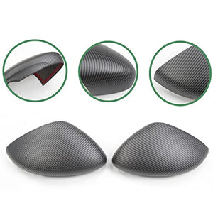 Car Rearview Mirror Cover For Ford Mustang Mach-E 2021, Carbon Fibre/Chrome Plated Full Side Reversing Mirror 2Pcs (matte carbon fiber)