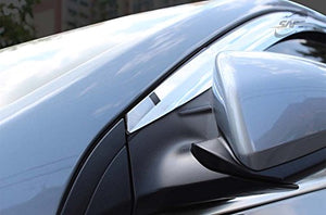 Chrome Side Window Deflectors Rain Guards 4p for 2020 Hyundai IONIQ Hybrid IONIQ Plug-in Hybrid IONIQ Electric