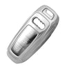 Premium Soft TPU Key Case Cover Compatible with A3 A6 A7 A8 E-Tron S3 S6 RS6 S7 RS7 Q7 SQ7 Q8 SQ8 3 4 Button Keyless Entry Remote Control Accessories (Silver)