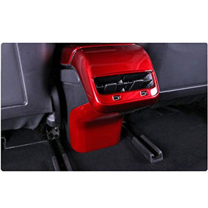 Tesla Model 3 Car Rear Console Center Air Conditioner Vent Outlet Frame Cover Anti Kick Trim Skirtline Stickers Styling Red