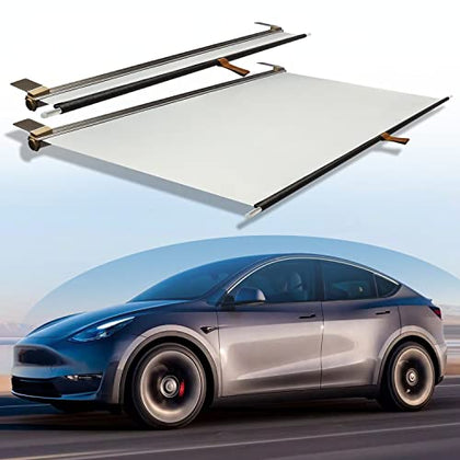 Tesla Model Y Sunshade - Tesla Skylight Retractable Sunshade Roof Modification Covers Set of 2 - Shading and Heat Insulation.