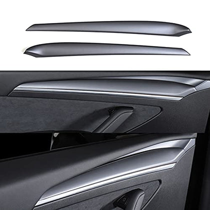 Matte Gray Door Panel Covers for Tesla Model 3 & Y (2 Pieces)