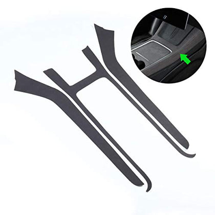 Alcantara Gray Center Console Side Panel Stickers/Wraps for 202-2022 Tesla Model 3 & Y