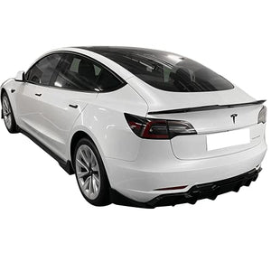 2017-2022 Tesla Model 3 Side Skirts, Matte Black ABS Plastic IKON Style Side Skirt Extension Rocker Panel 2PC