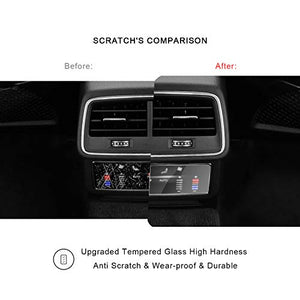 5PCS LFOTPP Car Navigation Screen Protector for 2019-2021 e-tron 10.1-Inch / 2019 Q8, Combined Package, Car Infotainment Up and Down Display Center Touchscreen & A/C Protective Film, Set of 5