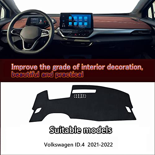 Dashboard Cover Mat Custom Interior Accessories Dash Covers Reduces Glare Eliminates Cracking(With HUD) for Volkswagen ID.4/ID4(2021 2022)